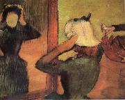 Edgar Degas Cbez la Modiste oil